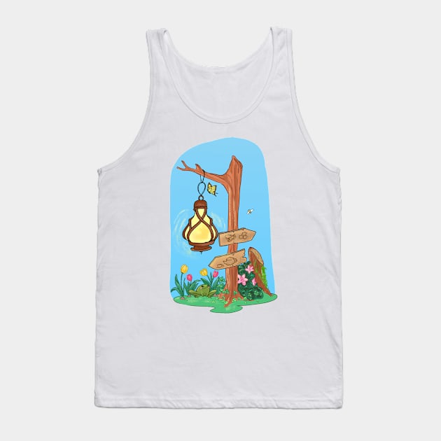 Springtime Lantern Tank Top by KaijuCupcakes